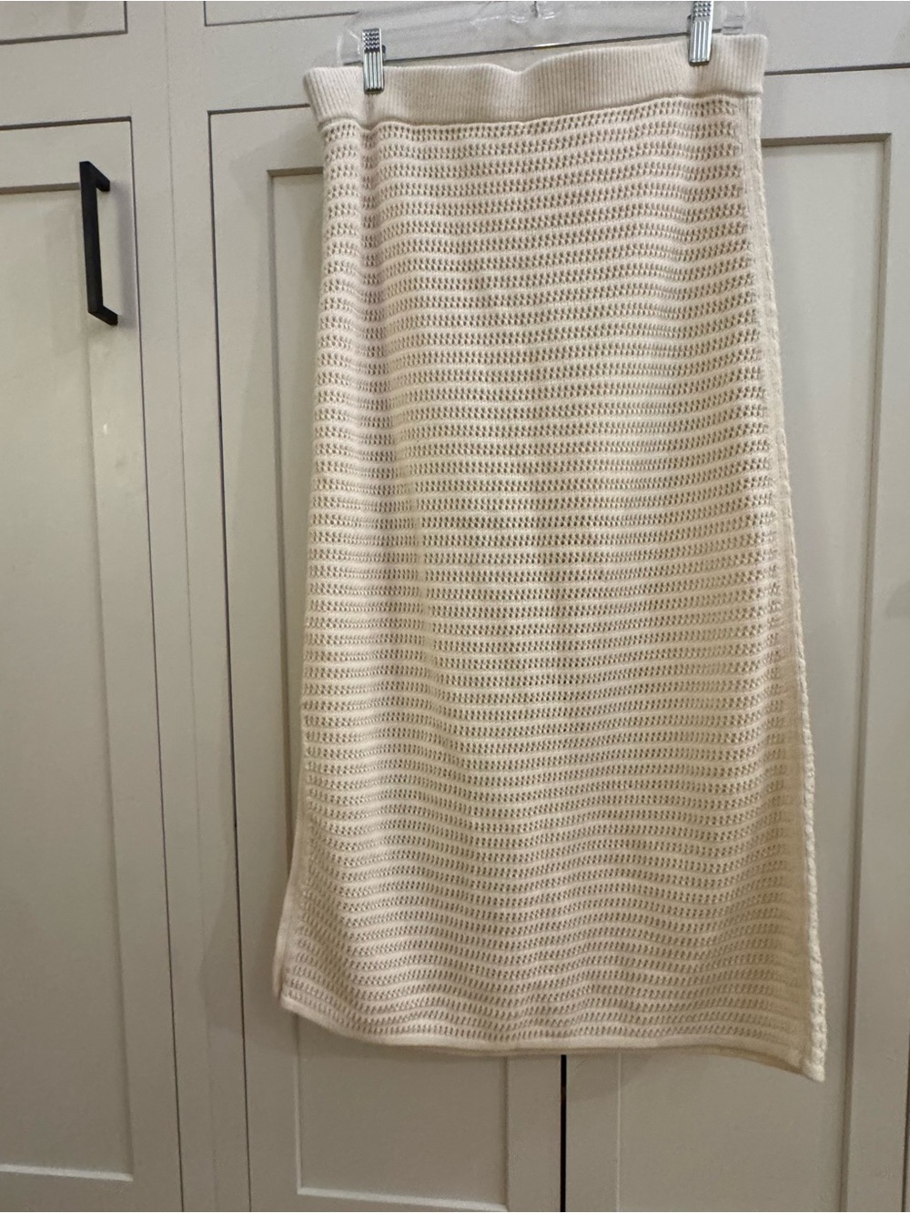 Everlane Cream Open-Weave Knit Midi Skirt - Picture 4 of 7